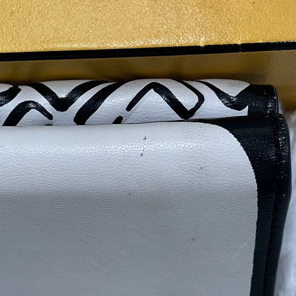 RARE FENDI X JOSHUA VIDES Nappa Matisse FF Embossed Micro Tri-Fold Wallet - Picture 4 of 13